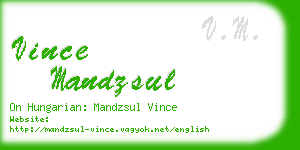 vince mandzsul business card